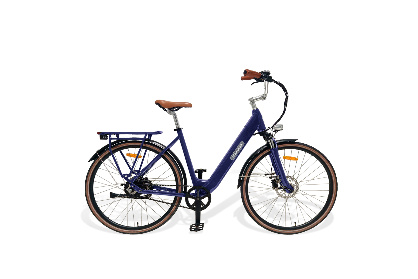 Un vélo électrique bleu foncé